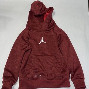 Boys Jordan Hoodie Dri-Fit - 2T Burgundy/Bl 100% Polyester